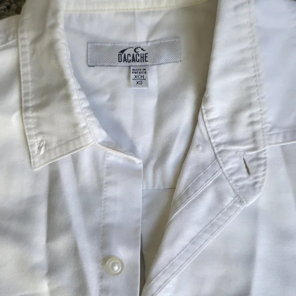 White Overzise Button-Down Shirt  Edgy Look , Office Wear,Layered Stayle - Picture 4 of 8